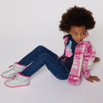 Girls Pink Check Shacket (Billieblush)