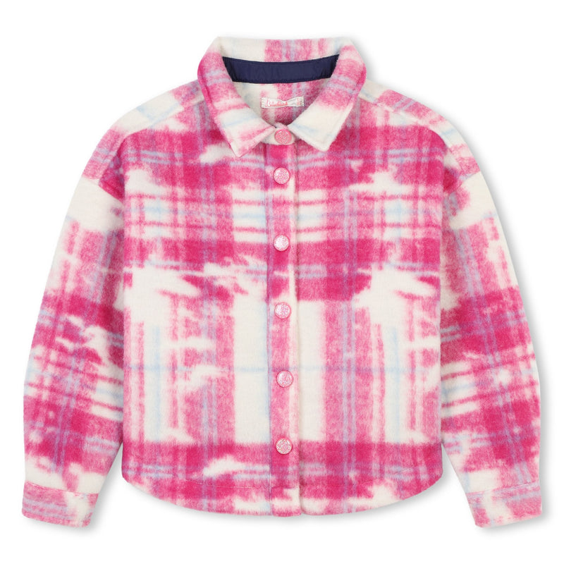 Girls Pink Check Shacket (Billieblush)