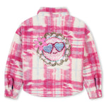 Girls Pink Check Shacket (Billieblush)