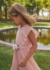 Girls' Pink Chiffon Jumpsuit (Abel & Lula)