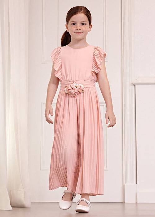 Girls' Pink Chiffon Jumpsuit (Abel & Lula)