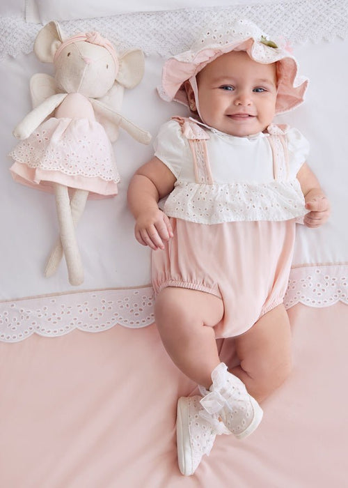 Girls Pink Cotton Babysuit & Hat Set (mayoral) - CottonKids.ie - 12 month - 18 month - 3 month