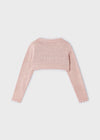 Girls Pink Cotton Bolero Cardigan (mayoral)