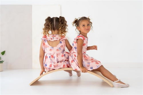 Girls Pink Cotton Floral Dress (Tutto Piccolo) - CottonKids.ie - 11-12 year - 2 year - 3 year