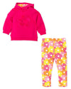 Girls Pink Cotton Floral Leggings Set (Agatha Ruiz de la Prada)