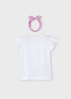 Girls Pink Cotton T-Shirt & Headband Set (mayoral) - CottonKids.ie - 3 year - 4 year - 5 year