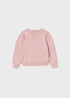 Girls Pink Cotton & Wool Jacquard Sweater (mayoral)