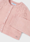 Girls Pink Cropped Knitted Cardigan (mayoral)