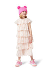 Girls Pink Double Pom Pom Knit Hat