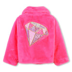 Girls Pink Faux Fur Jacket (Billieblush)