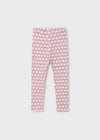 Girls Pink Floral Print Leggings