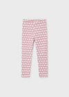 Girls Pink Floral Print Leggings
