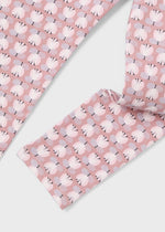 Girls Pink Floral Print Leggings