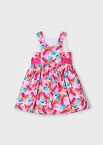 Girls Pink Floral Printed Dress