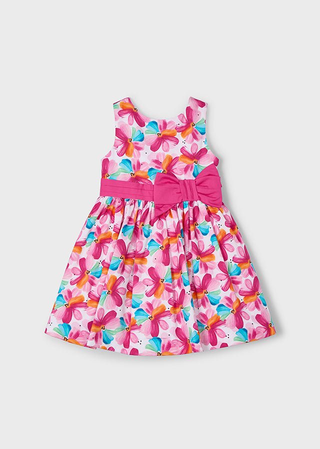 Girls Pink Floral Printed Dress