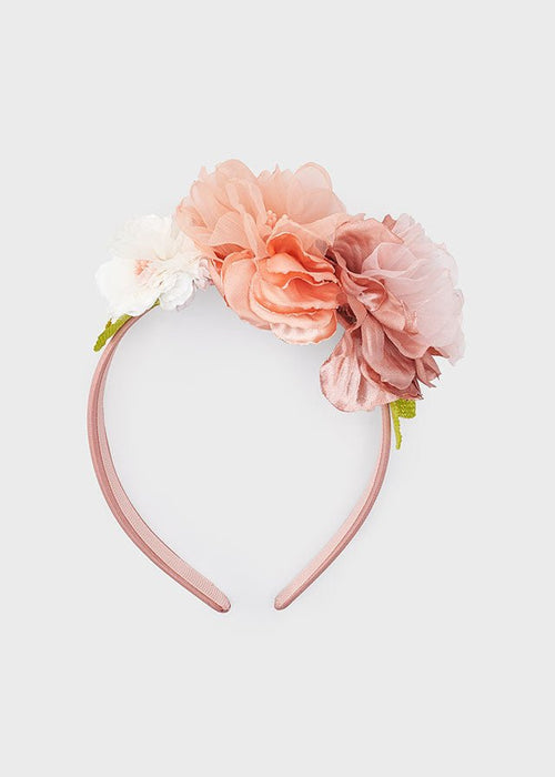 Girls Pink Flower Appliqué Hairband (mayoral) - CottonKids.ie - Girl - Hair Accessories - Mayoral