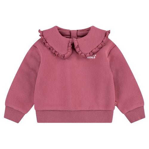 Girls' Pink Frilly Collar Sweatshirt (Levis)