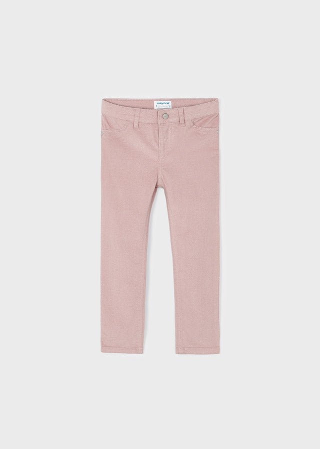 Girls Pink Glitter Corduroy Trousers (mayoral)