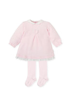 Girls Pink Heart Dress & Tights Set (Tutto Piccolo)