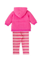 Girls Pink Heart Hooded Set