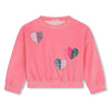 Girls Pink Heart Sweatshirt (Billieblush)