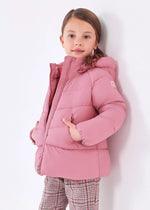 Girls Pink Hooded Puffer Coat (mayoral)