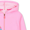 Girls Pink Hooded Zip Sweatshirt