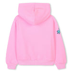 Girls Pink Hooded Zip Sweatshirt