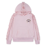 Girls Pink Hoodie with Ruffle Detail