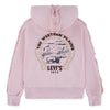 Girls Pink Hoodie with Ruffle Detail