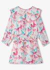 Girls Pink Horse Print Modal Dress