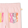 Girls Pink Jogging Trousers with Sequin Pockets