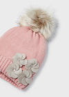 Girls Pink Knitted Hat Set (mayoral)