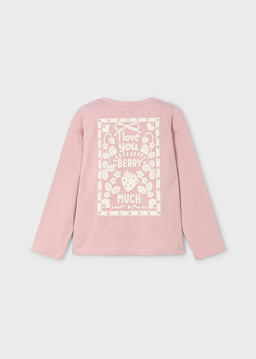 Girls Pink Love You Long Sleeve T-Shirt