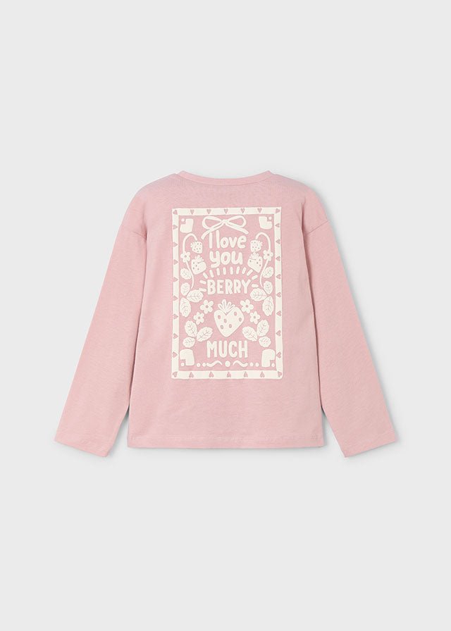 Girls Pink Love You Long Sleeve T-Shirt