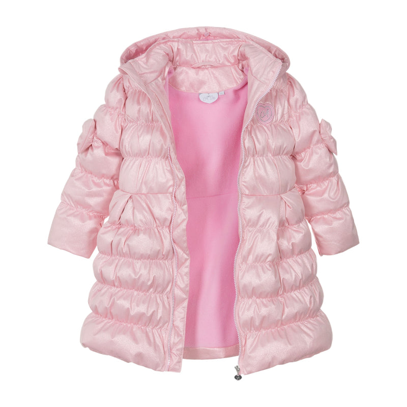 Girls Pink MONTANA Metallic Padded Coat