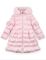 Girls Pink MONTANA Metallic Padded Coat