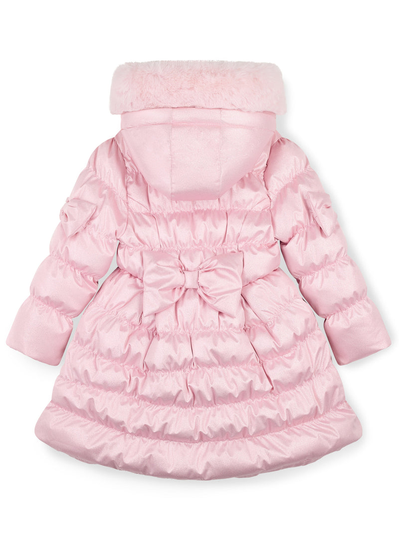 Girls Pink MONTANA Metallic Padded Coat