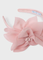 Girls Pink Organza Flower Hairband (Abel & Lula)