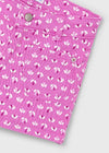 Girls Pink Patterned Denim Shorts