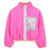 Girls Pink Polar Fleece Jumper With Sequin Pocket