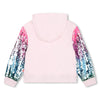 Girls' Pink Sequin - Sleeve Zip - Up Hoodie (Billieblush)