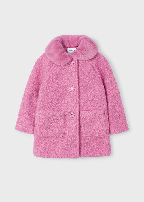 Girl's Pink Shearling Coat (Mayoral)