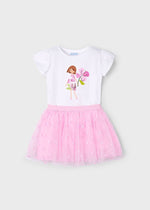 Girls Pink Tulle Skirt Set