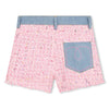 Girls Pink Tweed Shorts with Denim Trim (Billieblush)