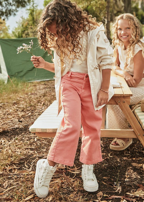 Girls Pink Twill Trousers