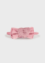 Girls Pink Velvet Bow Hairband (mayoral)