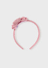 Girls Pink Velvet Bow Hairband (mayoral)