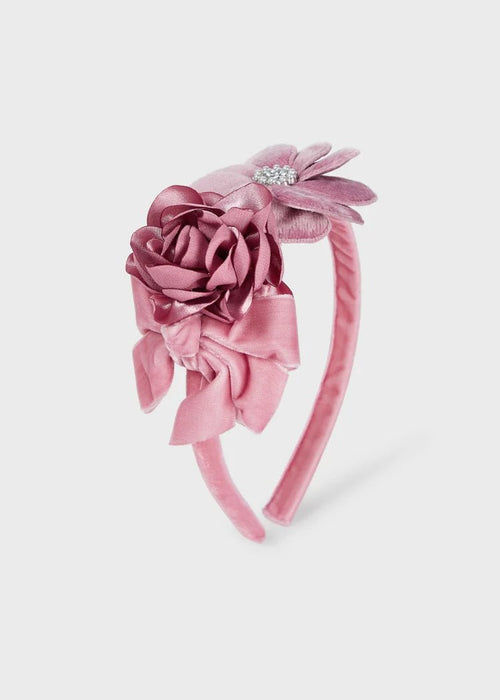 Girls Pink Velvet Hairband (mayoral)