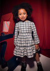 Girls Plaid Cotton Dress with Bows